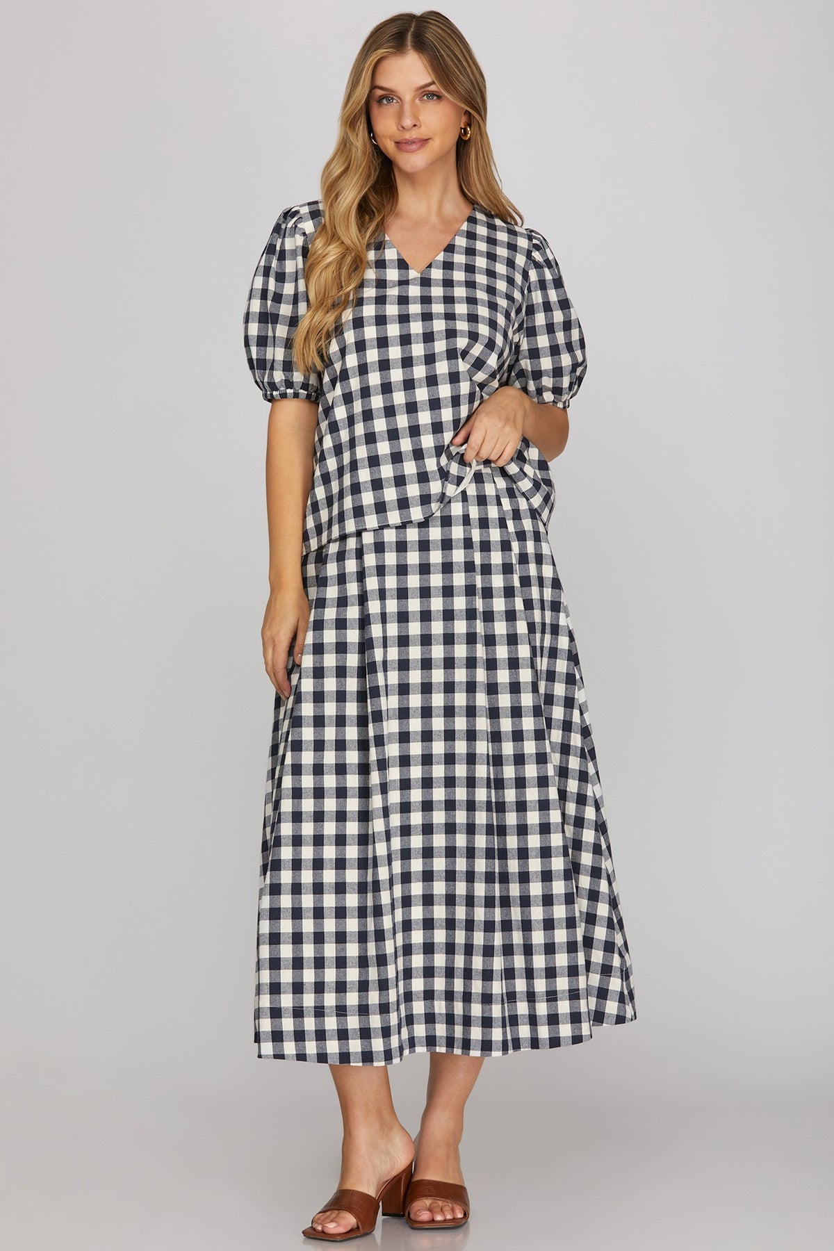 The Millie Gingham Skirt Set