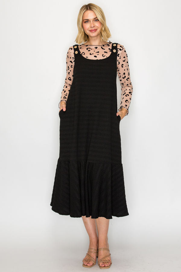 The Classic Button Strap Jumper Dress