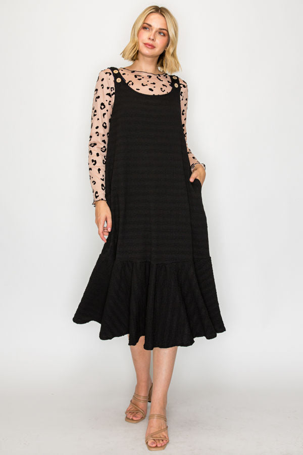 The Classic Button Strap Jumper Dress