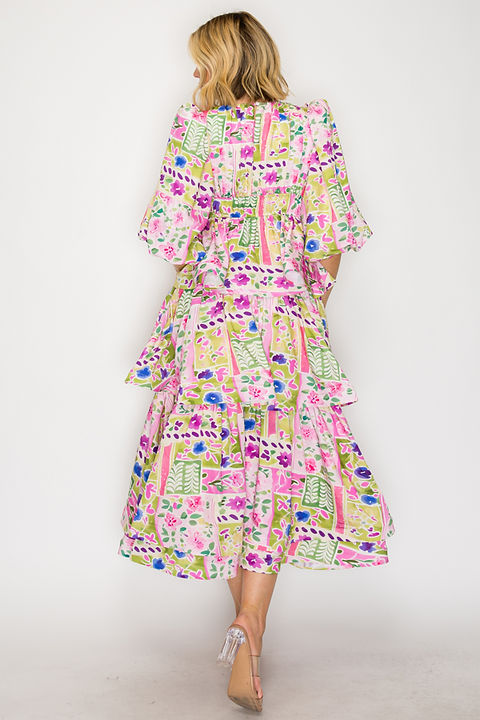Lila Tiered Midi Dress
