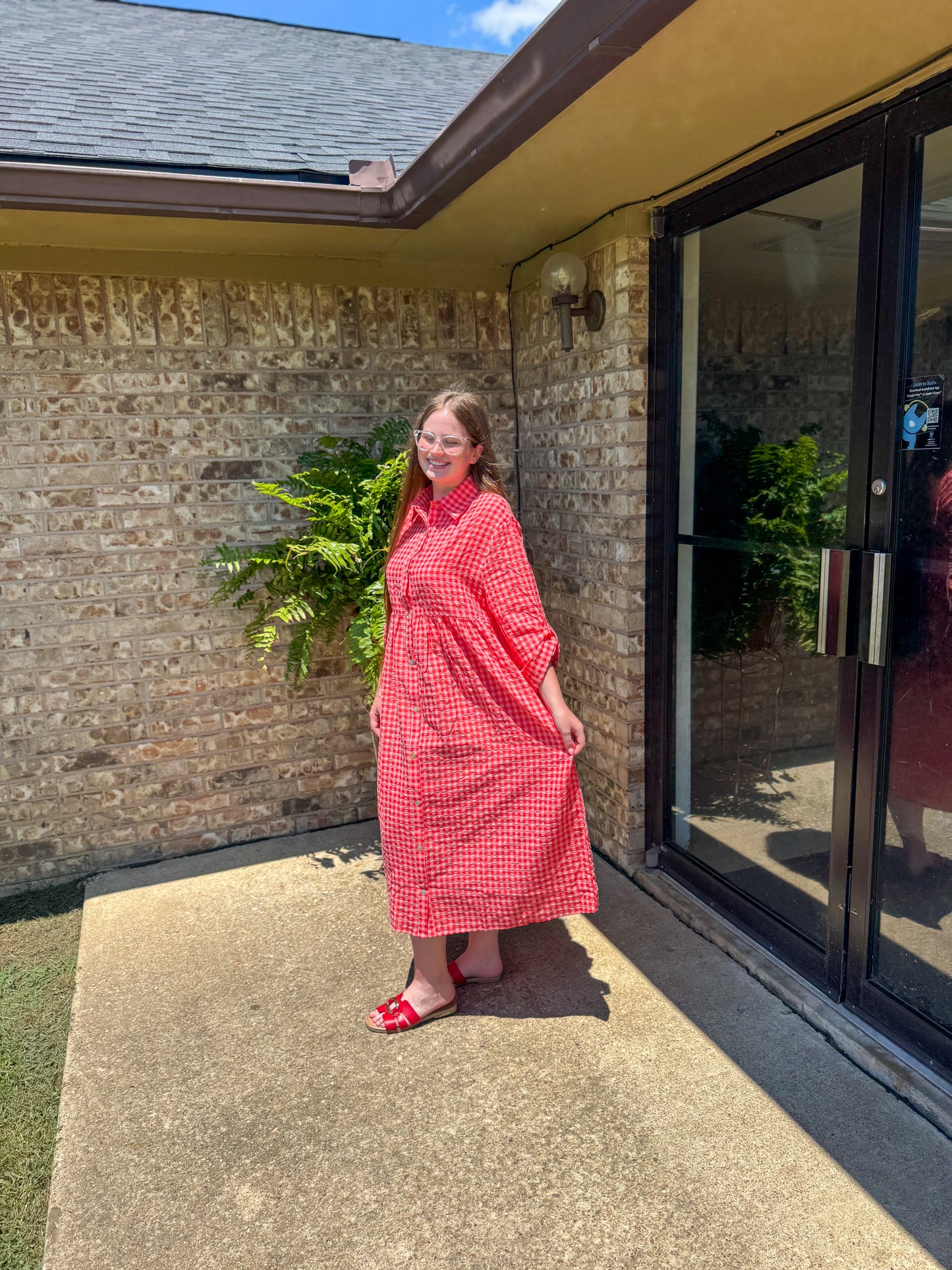 Cherry Picnic Midi Dress
