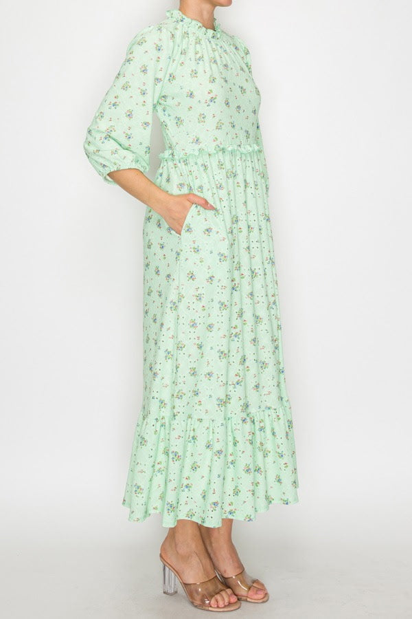 Lace Blossom Midi Dress