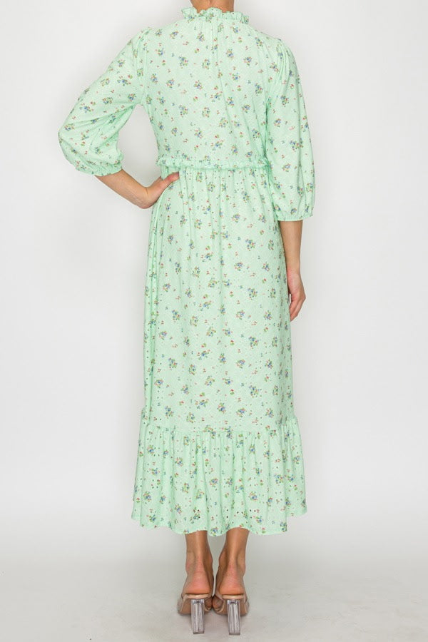 Lace Blossom Midi Dress