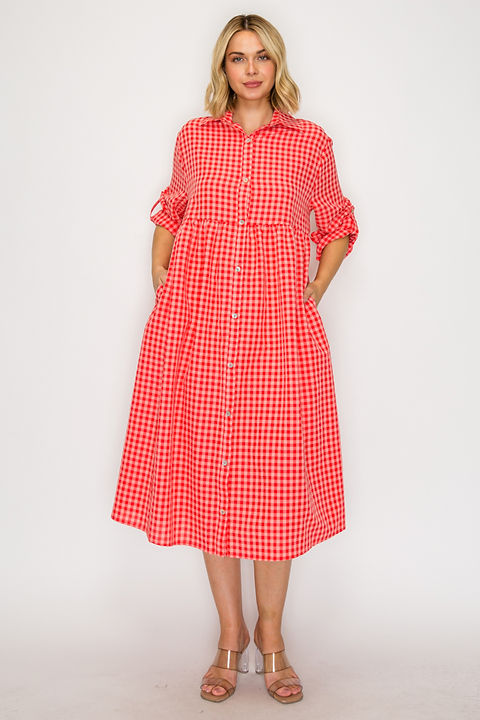 Cherry Picnic Midi Dress