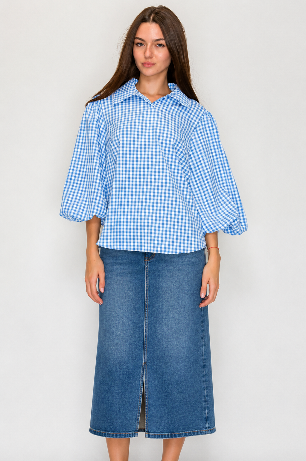Bluebell Gingham Blouse