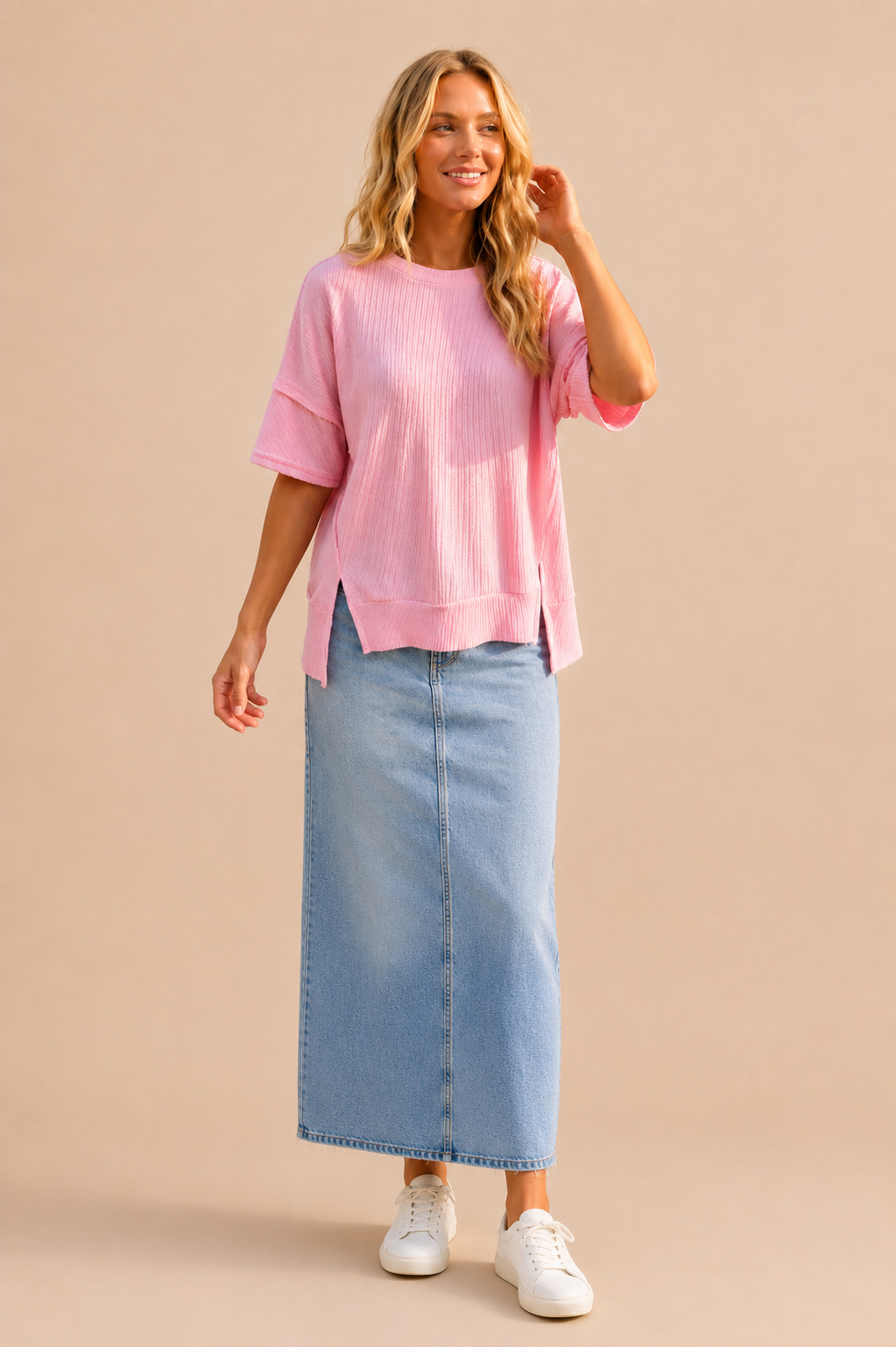Bubblegum Bliss Ribbed Top