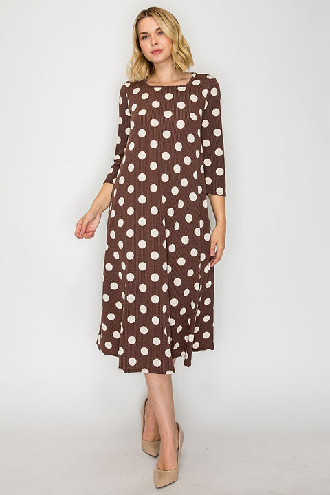 Mod Polka Midi Dress